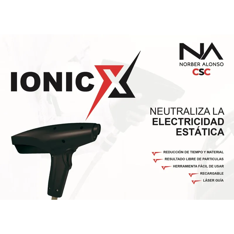 Pistola Ionizer NA  Antiestática PRO Con Soporte Magnético